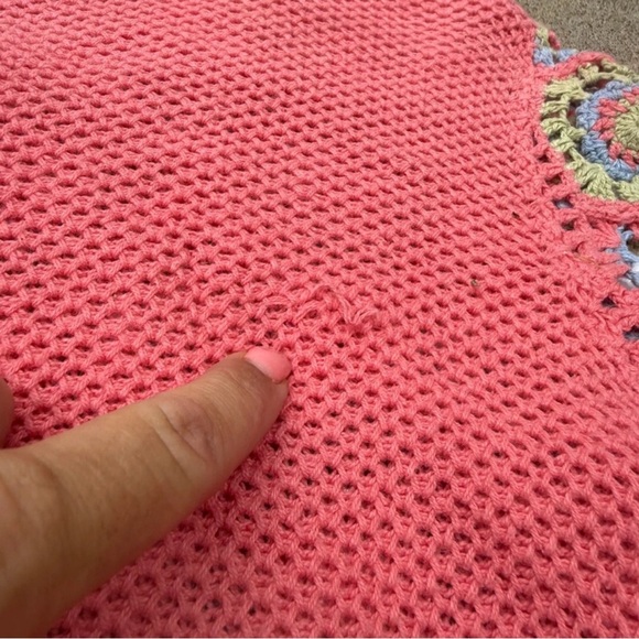Classic Pink Crochet Cardigan - Picture 5 of 6